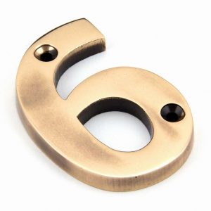 From the Anvil Polished Bronze Numeral 6 - 92026