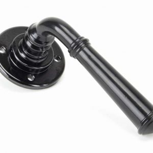From the Anvil Black Regency Lever on Rose Set - 92056