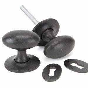From the Anvil External Beeswax Oval Mortice/Rim Knob Set - 92065
