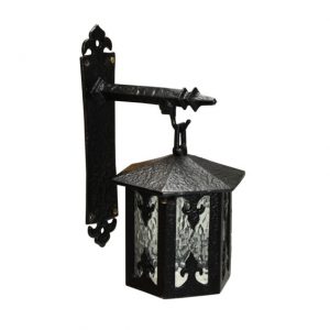Kirkpatrick 407 Antique Hanging Wall Lantern With Hexagonal Cage