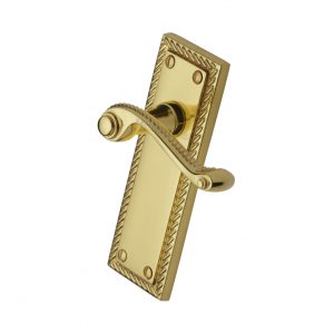 Heritage Brass Georgian Door Handle on Plate (Set)