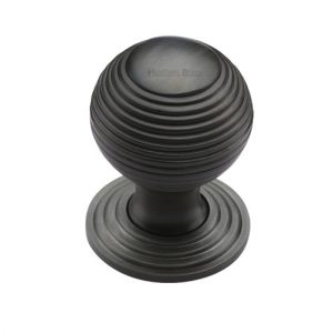 Heritage Brass V973 Reeded Cabinet Knob with Base