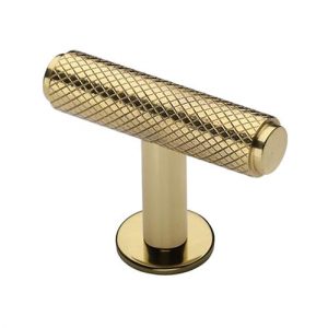 Heritage Brass C4416 Knurled T-Bar Cabinet Knob With Rose