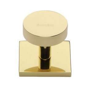Heritage Brass SQ3880 Disc Cabinet Knob With Square Backplate