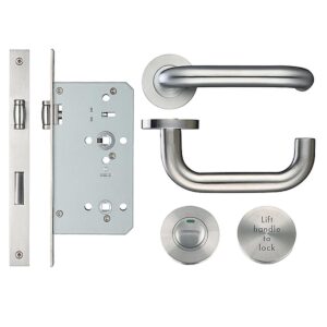 Price & Oliver Lift To Lock Din Bathroom Lock Set