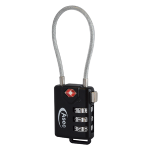 ASEC TSA Combination Luggage Cable Travel Padlock