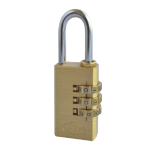 ASEC Brass Open Shackle Combination Padlock