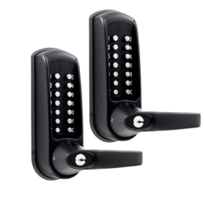 CODELOCKS CL0610BB Marine Grade Back To Back Digital Lock With Tubular Latch - Black Without Passage Set