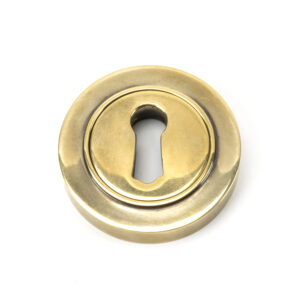From the Anvil - Aged Brass Round Escutcheon (Plain) - 45683