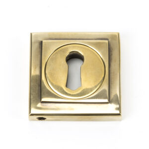 From the Anvil - Aged Brass Round Escutcheon (Square) - 45686