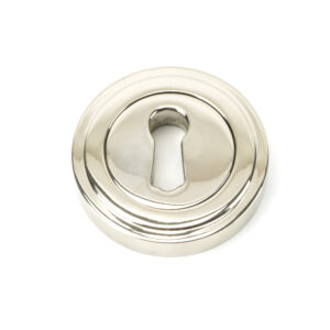 From the Anvil - Polished Nickel Round Escutcheon (Art Deco) - 45692