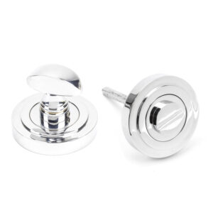 From the Anvil - Polished Chrome Round Thumbturn Set (Art Deco) - 45736