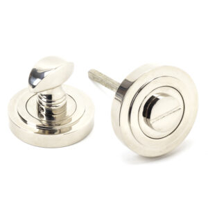 From the Anvil - Polished Nickel Round Thumbturn Set (Art Deco) - 45740