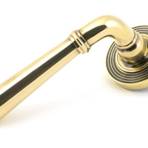 From the Anvil - Aged Brass Newbury Lever on Rose Set (Beehive) - 45757