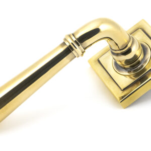 From the Anvil - Aged Brass Newbury Lever on Rose Set (Square) - 45758