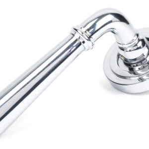 From the Anvil - Polished Chrome Newbury Lever on Rose Set (Art Deco) - 46054