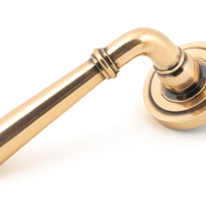 From the Anvil - Polished Bronze Newbury Lever on Rose Set (Art Deco) - 46066