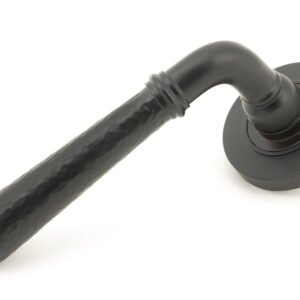 From the Anvil - Aged Bronze Hammered Newbury Lever on Rose Set (Plain) - 46081