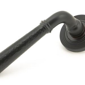 From the Anvil - Aged Bronze Hammered Newbury Lever on Rose Set (Beehive) - 46083