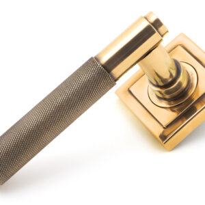 From the Anvil - Polished Bronze Brompton Lever on Rose Set (Square) - 46104