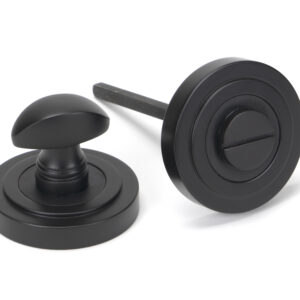 From the Anvil - Aged Bronze Round Thumbturn Set (Art Deco) - 46106
