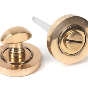 From the Anvil - Polished Bronze Round Thumbturn Set (Plain) - 46109
