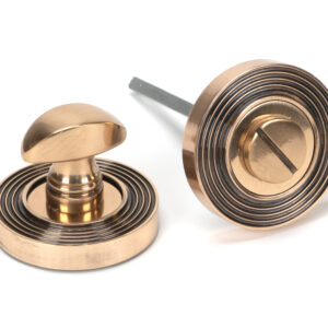 From the Anvil - Polished Bronze Round Thumbturn Set (Beehive) - 46111