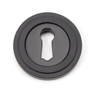 From the Anvil - Aged Bronze Round Escutcheon (Art Deco) - 46114