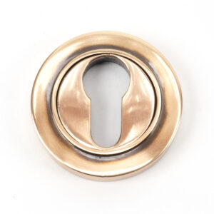 From the Anvil - Polished Bronze Round Euro Escutcheon (Plain) - 46125