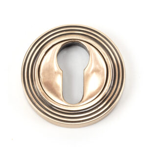 From the Anvil - Polished Bronze Round Euro Escutcheon (Beehive) - 46127