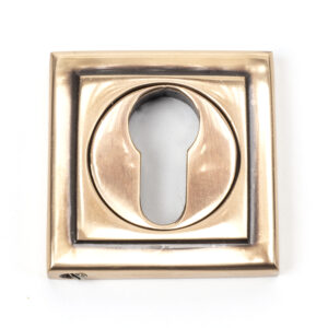 From the Anvil - Polished Bronze Round Euro Escutcheon (Square) - 46128