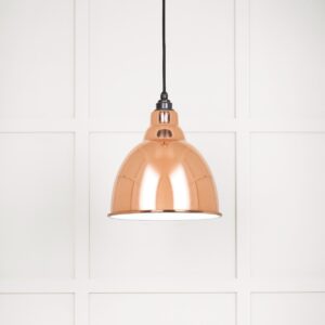 From the Anvil - White Gloss Brindley Pendant in Copper - 49507