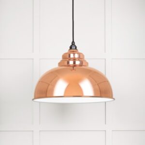 From the Anvil - White Gloss Harborne Pendant in Copper - 49508