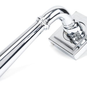 From the Anvil - Polished Chrome Newbury Lever on Rose Set (Square) - Unsprung - 50024