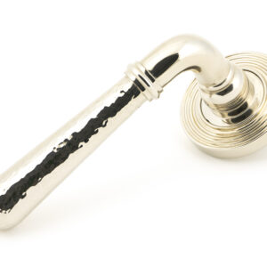 From the Anvil - Pol. Nickel Hammered Newbury Lever on Rose Set (Beehive) - Unsprung - 50047