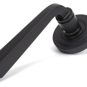 From the Anvil - Aged Bronze Avon Round Lever on Rose Set (Art Deco) - Unsprung - 50058