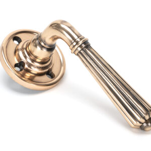 From the Anvil - Polished Bronze Hinton Lever on Rose Set - Unsprung - 50085