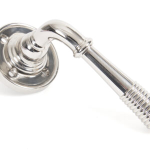 From the Anvil - Polished Nickel Reeded Lever on Rose Set - Unsprung - 50087