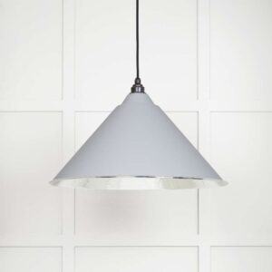 From the Anvil - Hammered Nickel Hockley Pendant in Birch - 45433BI