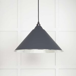 From the Anvil - Hammered Nickel Hockley Pendant in Slate - 45433SL
