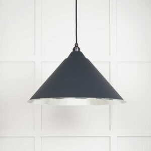 From the Anvil - Hammered Nickel Hockley Pendant in Soot - 45433SO
