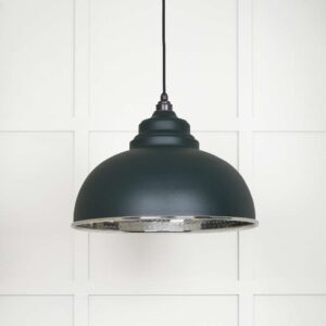 From the Anvil - Hammered Nickel Harborne Pendant in Dingle - 45472DI