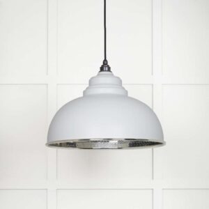 From the Anvil - Hammered Nickel Harborne Pendant in Flock - 45472F