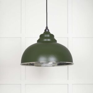 From the Anvil - Hammered Nickel Harborne Pendant in Heath - 45472H
