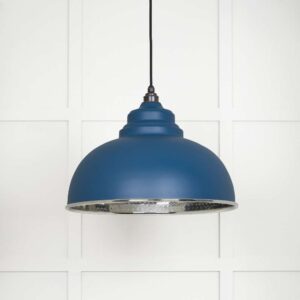 From the Anvil - Hammered Nickel Harborne Pendant in Upstream - 45472U