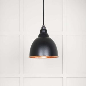 From the Anvil - Hammered Copper Brindley Pendant in Elan Black - 49500EB