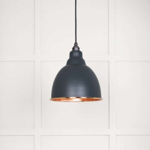 From the Anvil - Hammered Copper Brindley Pendant in Soot - 49500SO