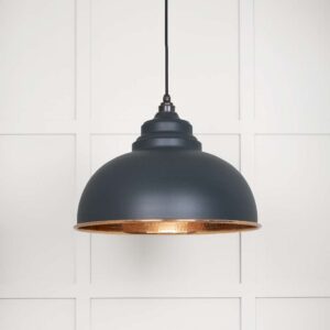 From the Anvil - Hammered Copper Harborne Pendant in Soot - 49501SO