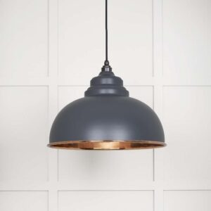 From the Anvil - Smooth Copper Harborne Pendant in Slate - 49501SSL