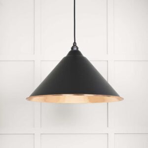 From the Anvil - Hammered Copper Hockley Pendant in Elan Black - 49503EB